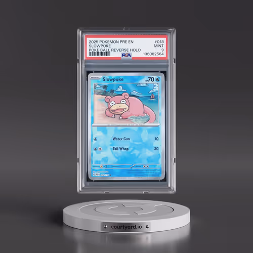 2025 Pokémon Pre EN-Prismatic Evolutions #018 Slowpoke - Reverse Holo Poke Ball (PSA 9 MINT)
