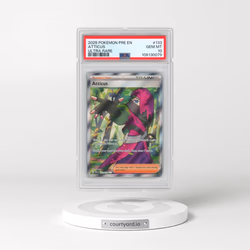 2025 Pokémon Pre EN-Prismatic Evolutions #133 Atticus - Ultra Rare (PSA 10 GEM MINT)
