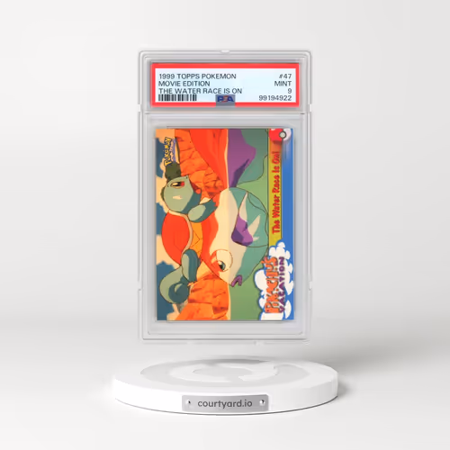 1999 Topps Pokémon the Movie Edt #47 Movie Edition - The Water Race Is on (PSA 9 MINT)