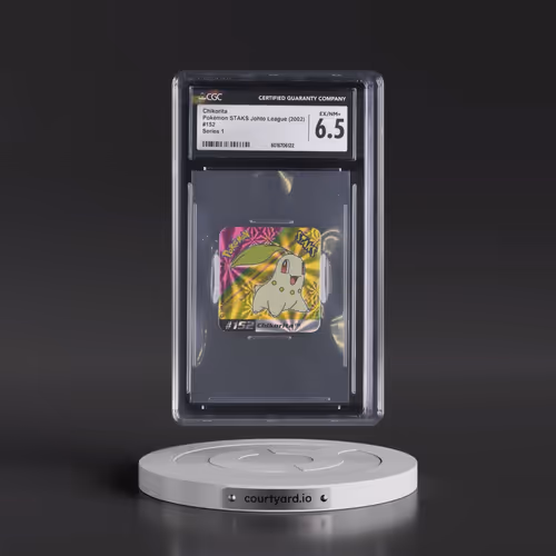 2002 Pokémon STAKS Johto League (Panini 2002) - English #152 Chikorita - Series 1 (CGC 6.5 EX-NM+)