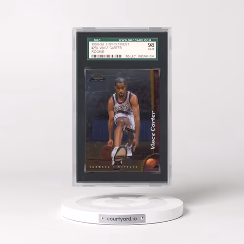1998 Topps Finest #230 Vince Carter - w/Coating (SGC 10 GEM MINT)