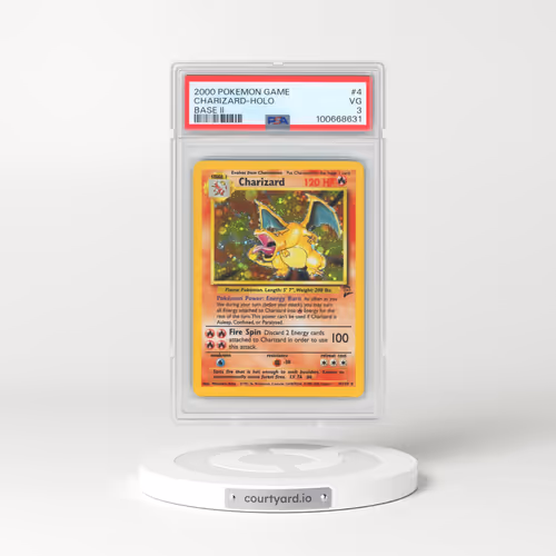 2000 Pokémon Game Base II #4 Charizard - Holo (PSA 3 VG)