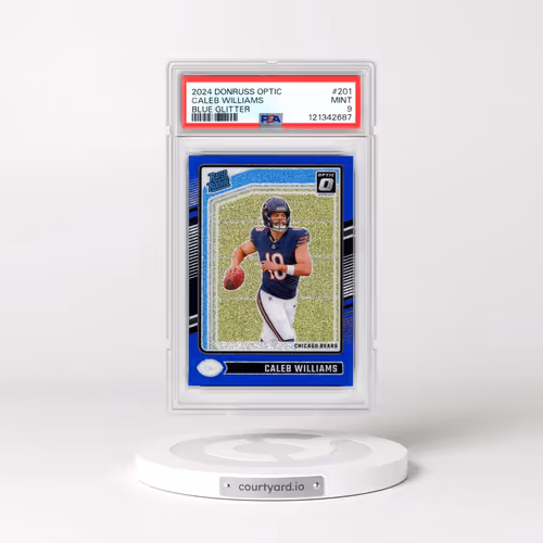 2024 Panini Donruss Optic #201 Caleb Williams - Blue Glitter (PSA 9 MINT)