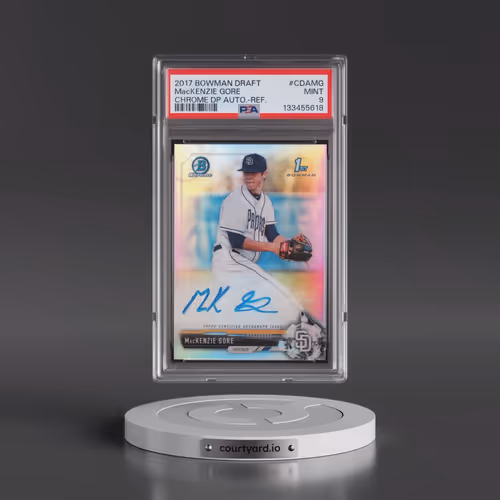 2017 Bowman Draft Chrome Draft Picks Autographs #CDAMG MacKenzie Gore - Refractor (PSA 9 MINT)