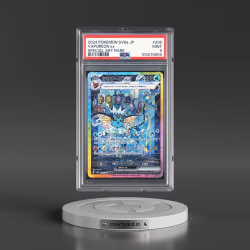 2024 Pokémon Sv8a-Terastal Fest EX #205 Vaporeon EX - Holo Special Art Rare (PSA 9 MINT)