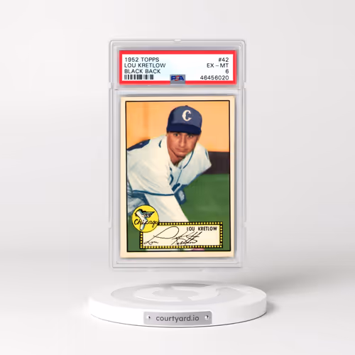 1952 Topps #42 Lou Kretlow - Black Back (PSA 6 EX-MT)