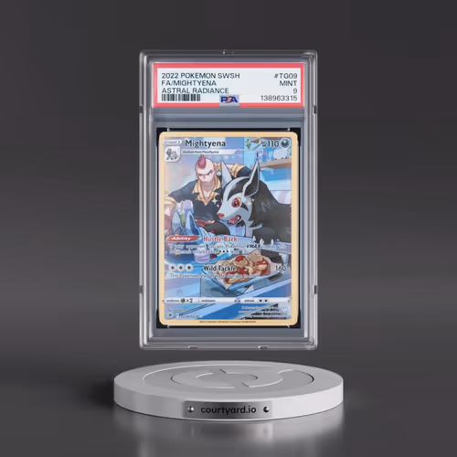 2022 Pokémon Sword & Shield Astral Radiance #TG09 Mightyena - Full Art (PSA 9 MINT)