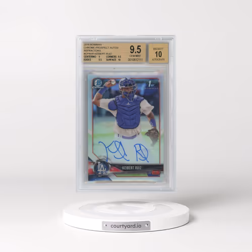 2018 Bowman Chrome Prospect Autographs Refractors #CPAKR Keibert Ruiz (BGS 9.5 GEM MINT)