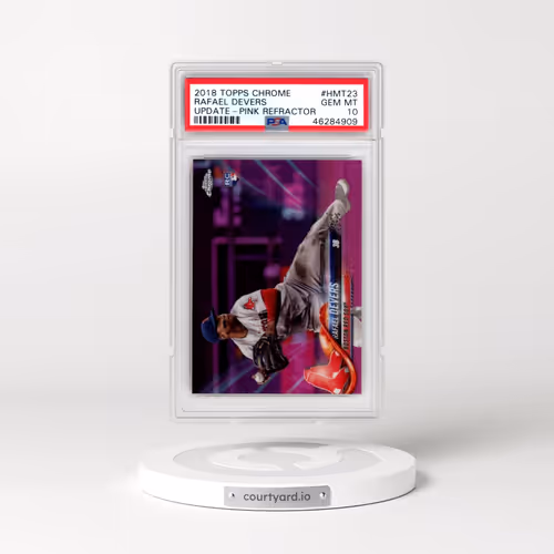 2018 Topps Chrome Update #HMT23 Rafael Devers - Pink Refractor (PSA 10 GEM MINT)