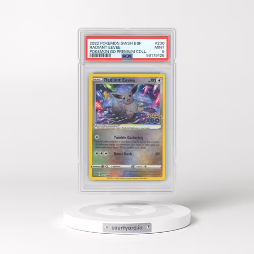 2022 Pokémon Swsh Black Star Promo #230 Radiant Eevee - Holo Pokemon Go Premium Collection Radiant Eevee (PSA 9 MINT)