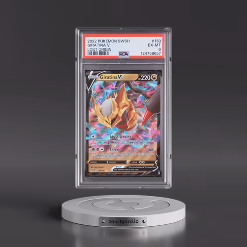 2022 Pokémon Sword & Shield Lost Origin #130 Giratina V - Holo (PSA 6 EX-MT)