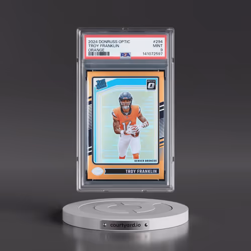 2024 Panini Donruss Optic #294 Troy Franklin - Orange (PSA 9 MINT)