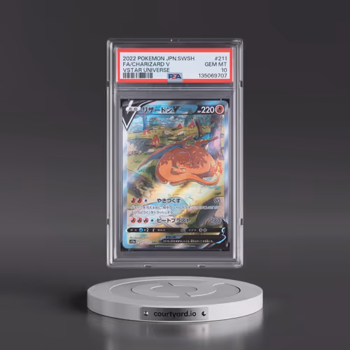 2022 Pokémon Sword & Shield Vstar Universe #211 Charizard V - Holo Full Art (PSA 10 GEM MINT)
