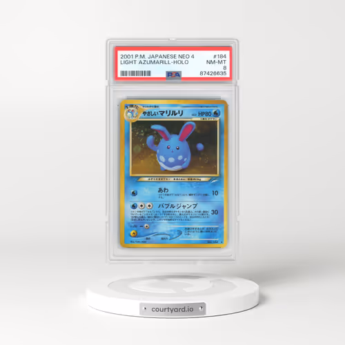 2001 Japanese Neo 4 #184 Light Azumarill - Holo (PSA 8 NM-MT)