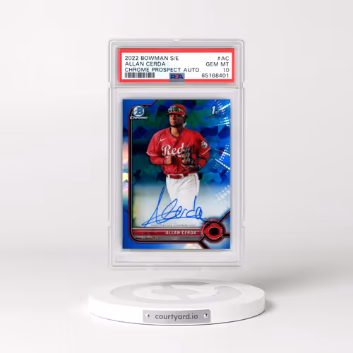 2022 Bowman Sapphire Edition Chrome Prospect Autographs #AC Allan Cerda (PSA 10 GEM MINT)