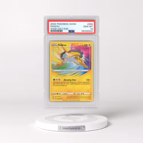 2020 Pokémon Sword & Shield Vivid Voltage #050 Raikou (PSA 10 GEM MINT)