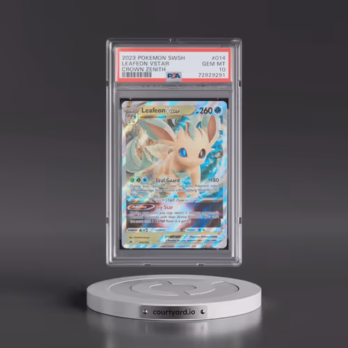2023 Pokémon Sword and Shield Crown Zenith #014 Leafeon Vstar (PSA 10 GEM MINT)