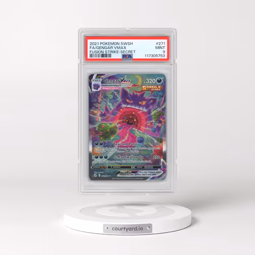 2021 Pokémon Sword & Shield Fusion Strike #271 Gengar Vmax - Full Art Secret (PSA 9 MINT)
