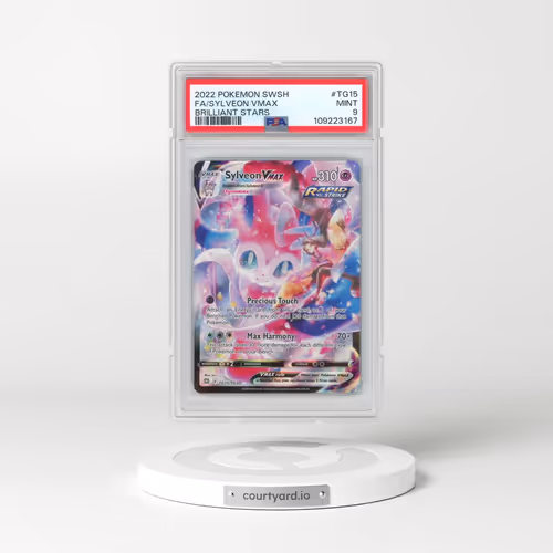 2022 Pokémon Sword & Shield Brilliant Stars #TG15 Sylveon Vmax - Full Art (PSA 9 MINT)