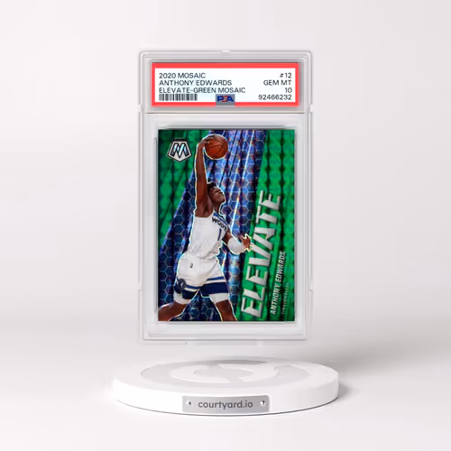 2020 Panini Mosaic Elevate #12 Anthony Edwards - Green Mosaic (PSA 10 GEM MINT)