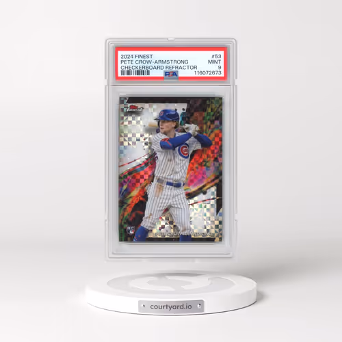 2024 Topps Finest #53 Pete Crow-Armstrong - Checkerboard Refractor (PSA 9 MINT)