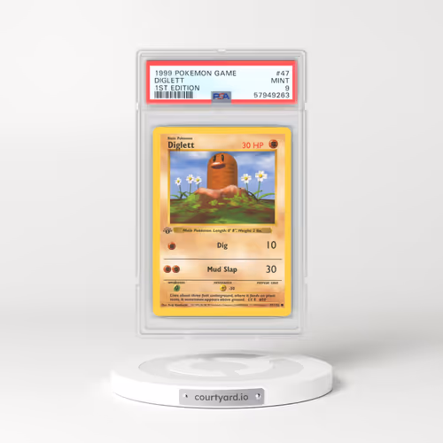 1999 Base Set #47 Diglett - 1st Edition Shadowless (PSA 9 MINT)