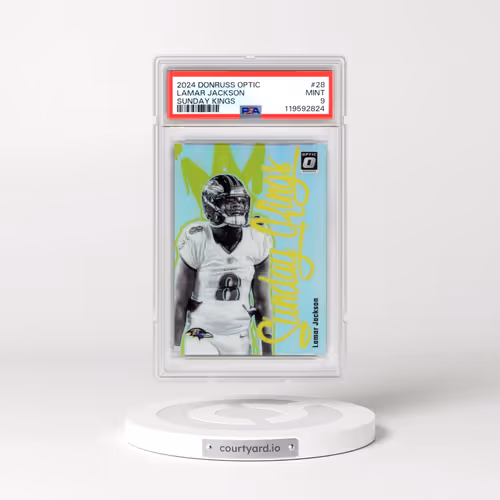 2024 Panini Donruss Optic Sunday Kings #28 Lamar Jackson (PSA 9 MINT)