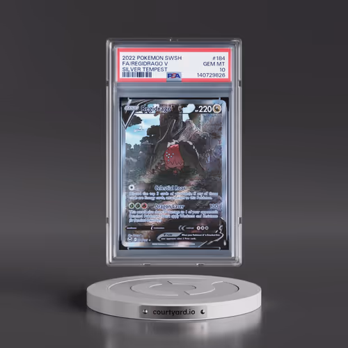 2022 Pokémon Sword & Shield Silver Tempest #184 Regidrago V - Holo Full Art (PSA 10 GEM MINT)