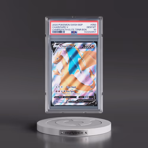 2020 Pokémon Swsh Black Star Promo #050 Charizard V - Holo Champion's Path Elite Trainer Box (PSA 10