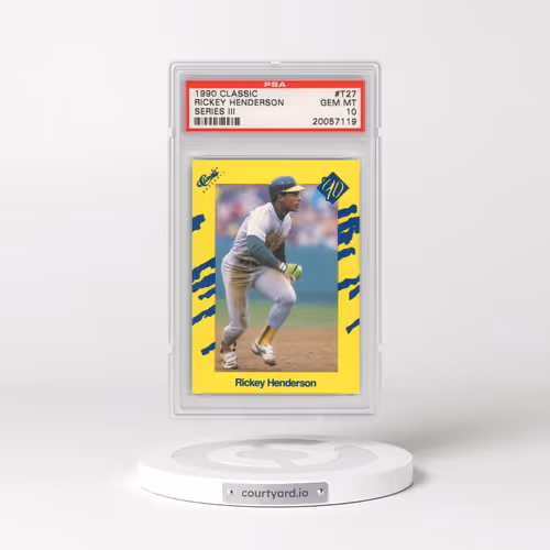 1990 Classic #T27 Rickey Henderson - Series III (PSA 10 GEM MINT)