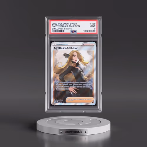2022 Pokémon Sword & Shield Brilliant Stars #169 Cynthia's Ambition - Full Art (PSA 9 MINT)