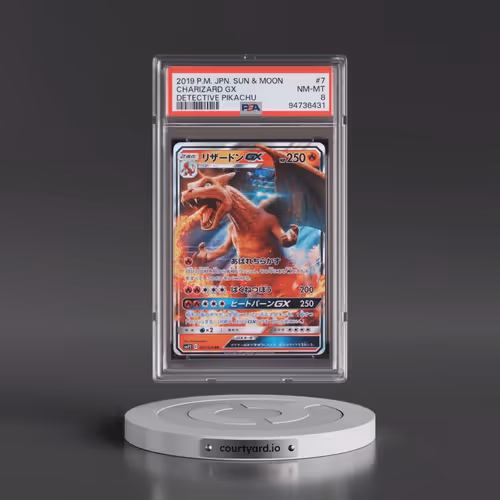 2019 Pokémon Sun & Moon Detective Pikachu #7 Charizard GX - Holo (PSA 8 NM-MT)
