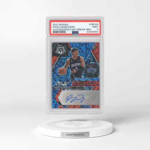 2022 Panini Mosaic Autographs Fast Break #FBPAO Paolo Banchero - Red (PSA 9 MINT)