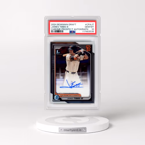 2024 Bowman Draft Chrome Prospect Autographs #CPAJT James Tibbs III (PSA 10 GEM MINT)