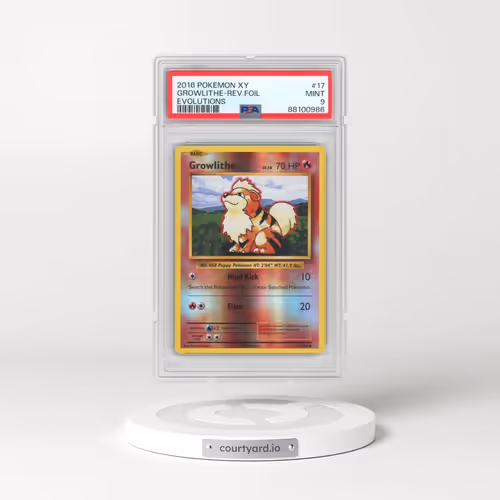 2016 Pokémon XY Evolutions #17 Growlithe - Reverse Foil (PSA 9 MINT)