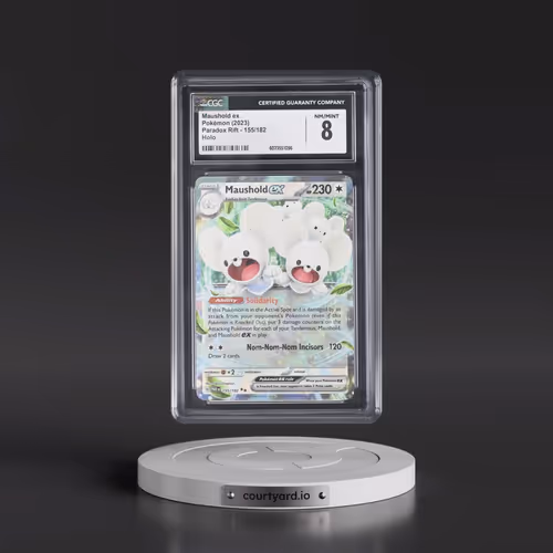 2023 Pokémon Par EN-Paradox Rift #155 Maushold EX - Holo (CGC 8 NM-MT)