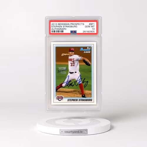 2010 Bowman Prospects #BP1 Stephen Strasburg - Autograph (PSA 10 GEM MINT)