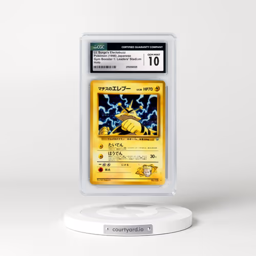 1998 Gym Booster 1: Leaders' Stadium #125 Lt. Surge's Electabuzz - Holo (HP70) (CGC 10 GEM MINT)