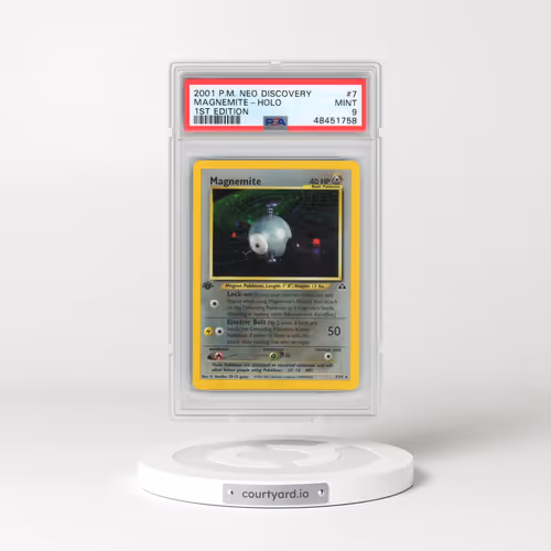 2001 Pokémon Neo Discovery #7 Magnemite - 1st Edition Holo (PSA 9 MINT)