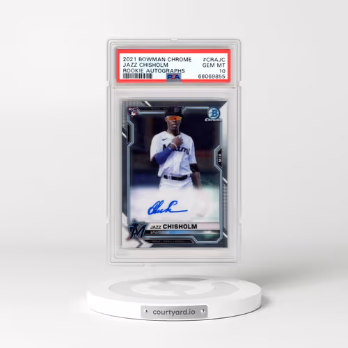 2021 Bowman Chrome Rookie Autographs #CRAJC Jazz Chisholm (PSA 10 GEM MINT)