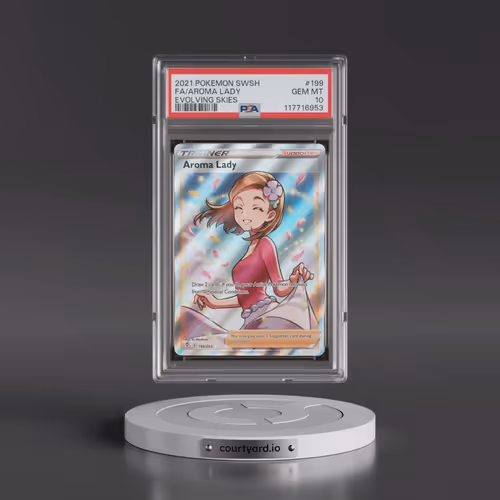 2021 Pokémon Sword & Shield Evolving Skies #199 Aroma Lady - Full Art (PSA 10 GEM MINT)