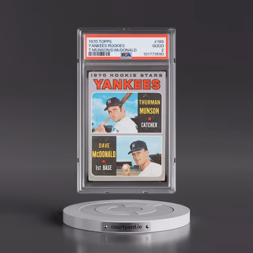 1970 Topps #189 Yankees Rookies - T.Munson/D.McDonald (PSA 2 GOOD)