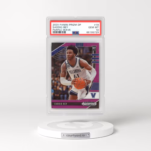 2020 Panini Prizm Draft Picks #19 Saddiq Bey - Purple Wave (PSA 10 GEM MINT)