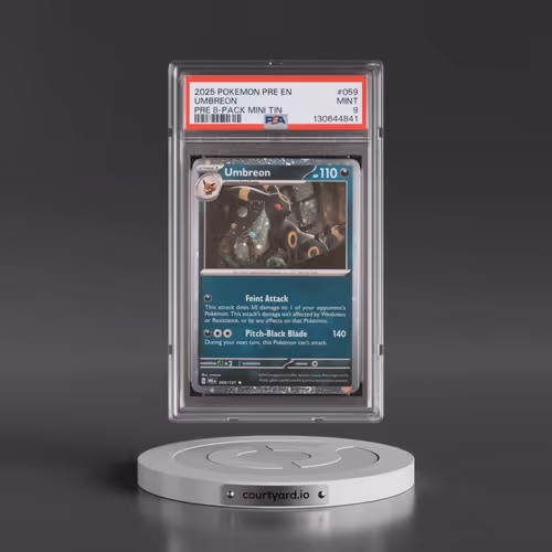 2025 Pokémon Pre EN-Prismatic Evolutions #059 Umbreon - Prismatic Evolutions 8-Pack Mini Tin (PSA 9