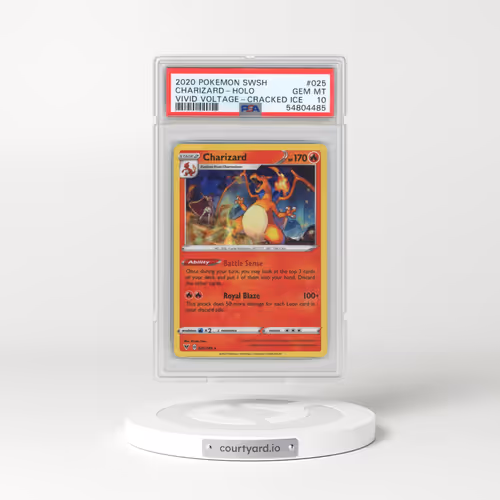 2020 Pokémon Sword & Shield Vivid Voltage #025 Charizard - Holo Cracked Ice (PSA 10 GEM MINT)