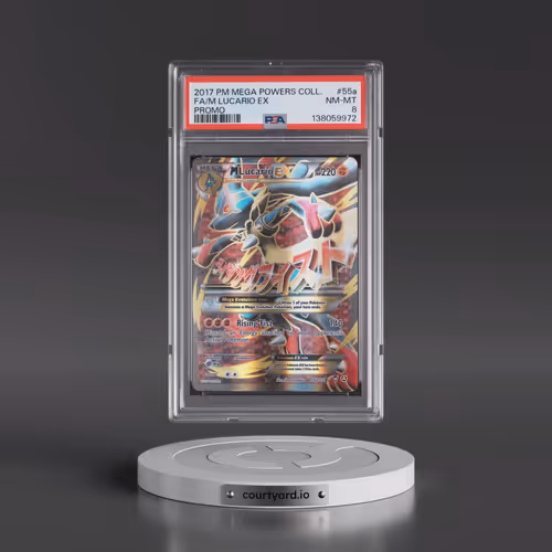 2017 Pokémon Mega Powers Collection Promo #55a M Lucario EX - Holo Full Art (PSA 8 NM-MT)