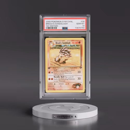 2000 Pokémon Gym Challenge #36 Brock's Sandslash - 1st Edition (PSA 10 GEM MINT)