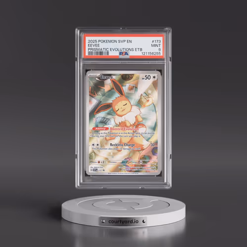 2025 Pokémon Svp EN-SV Black Star Promo #173 Eevee - Prismatic Evolutions Elite Trainer Box (PSA 9 M
