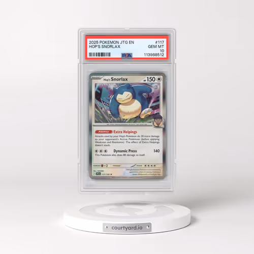 2025 Pokémon Jtg EN-Journey Together #117 Hop's Snorlax (PSA 10 GEM MINT)