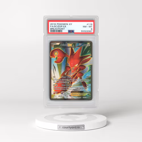 2016 Pokémon XY Breakpoint #119 Scizor EX - Holo Full Art (PSA 8 NM-MT)